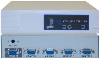 NEW VGA Video Splitter 1 PC to 4 Monitors, 400MHZ (Switch Box / Tester)