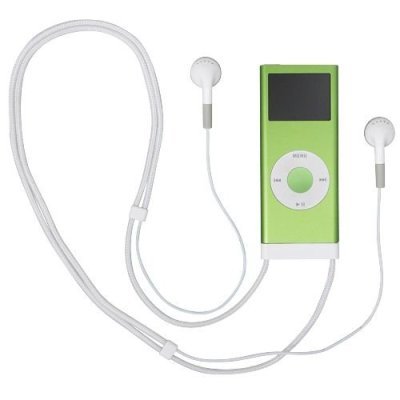 White Lanyard Headphones for iPod 2nd Gen 2G Nano