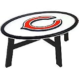 Chicago Bears Wood Coffee Table With Glass Cover