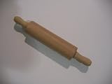 Wood Rolling Pin with Ball Bearings, barrel size 6 x 1.75 diam. Overall size including handles, 10