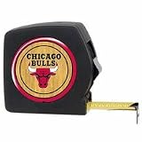 NBA Chicago Bulls 25' Black Tape Measure