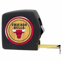 NBA Chicago Bulls 25' Black Tape Measure