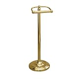 Gatco 1436 Designer II Pedestal Paper Holder, Polished Brass