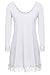 Meaneor Women's Long Sleeve Lace Embellished Loose Dress Top