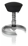SWOPPER STANDARD 3D-Aktiv-Bürostuhl Hocker Sitzpolster Normal, Farbe schwarz, Federfarbe schwarz, Basis Titan, Fussring mit Filzgleiter, Feder MEDIUM (SWOPS10TF)