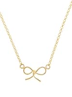 Silver One Gargantillas Lazo Oro