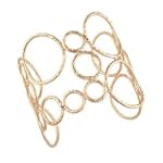 Matte Gold Multi Circle Cuff Bracelet