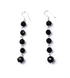 Oi! - Ladies Black Glass Bead Earring - E5023