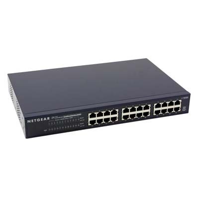 Netgear ProSafe 24 Port Gigabit Rackmount Switch Wired Flow Control Full Duplex Capability