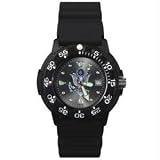 RAM Instrument Dive Watch, Resin Case/Bezel, PU Band, US Army, Black Face