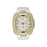 Guess Ladies White Leather Strap Watch by GUESS?