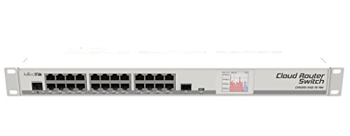 MikroTik - CRS125-24G-1S-RM - , 1U rackmount enclosure, Cloud Router Gigabit Switch, 24x 10/100/1000 Mbit/s Gigabit Ethernet with AutoMDI/X, Fully manageable Layer3, RouterOS v6, Level 5 license.