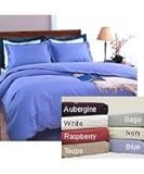 600 Supima Blue F/Q Duvet Cover Set