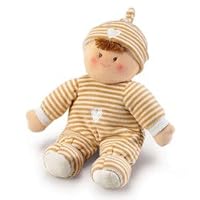 Russ Berrie Beige Pancake Doll with Rattle 12