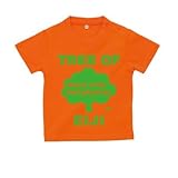 BabyChips Tree(名入れ半袖ベビーTシャツ) 150 オレンジ