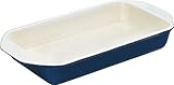 IMAGE OF Chasseur 1 3/4 Quart Enamel Cast-Iron Rectangular Dish, Blue