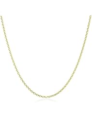 Duragold14k Yellow Gold Round Rolo Chain Necklace, 18"