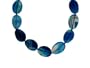 14k White Gold Blue Agate Necklace, 20"