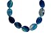 14k White Gold Blue Agate Necklace, 20"