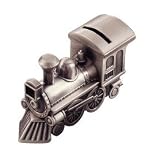 Personalized Large Pewter Train Bank with Free Engraving & Shipping