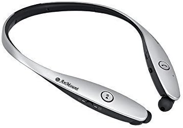 AnMount Bluetooth Wireless Stereo Headset/Wireless Neckband Design Earphone - Silver