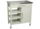 Ethos Camper Kitchen Trolley Cabinet style with Stainless Steel Top, Cream