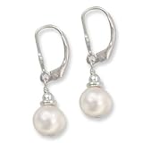 .925 Silver & Freshwater Pearl Leaverback Earring