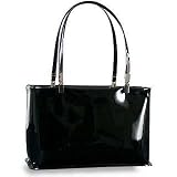 Fontanelli Black Varnished Leather Bread Basket Handbag