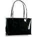 Fontanelli Black Varnished Leather Bread Basket Handbag