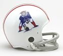 New England Patriots 1965-81 2-Bar Throwback Replica Mini Helmet