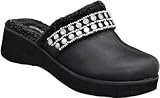 Grazie Shoes Carletta Black M 11 Rhinestone Embellished Clogs Sherling Lined