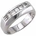 0.90Ct.T.W. Princess Diamond, 14Kt. Gold. Men's Diamond Ring