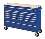 Waterloo (WATTRX6013RBU) 60 in. 13 Drawer Ball Bearing Tool Cart, TRAXX Series, Blue