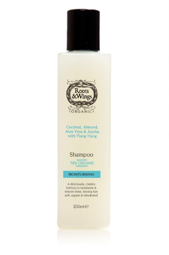 Roots and Wings Organic Moisturising Coconut/ Aloe Vera/ Almond and Jojoba with Ylang Ylang Shampoo 250ml