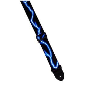 Rockburn 2 inch Polyester Pro Guitar Strap - Lightning