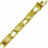 14K Yellow Gold Classic Greek Key Men's Bracelet
