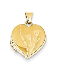 Genuine IceCarats Designer Jewelry Gift 14K Heart Locket