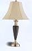 Metal And Wood Table Lamp Pair