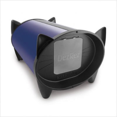 KatKabin Outdoor Cat House in Royal Blue Doors: Single Door (as shown)