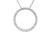1/2 Carat Diamond 14K White Gold Journey Pendant w/Chain