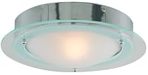 Flush Chrome Fitting Suitable For Zone Two and Three Bathroom Use 1X60 Watt Bc Lamp