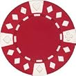 Clay Composite Diamond Suited Poker Chips 25 11.5 gram Red Poker Chips