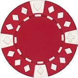 Clay Composite Diamond Suited Poker Chips 25 11.5 gram Red Poker Chips