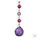 Dress My Cupcake 3 Purple Faceted Ball Magnetic Hanging Crystals, Set of 3 - Reception Centerpieces, Table Decorations, Party Supplies