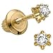 14kt. Yellow Gold, Child's Diamond Earrings
