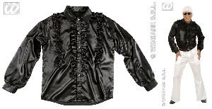 KOSTUeM -RUeSCHENHEMD SCHWARZ- ***SATINLOOK*** GROeSSE XXL (58)