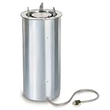 Adjust-a-Fit Dish Dispenser, Heated, Single Self-Leveling Dish Dispensing Tube, Maximum Dish Size 9