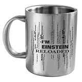 I'm Einstein Reloaded Stainless Steel Coffee Mug; Double Wall; Hot Muggs; 13.5 Oz.