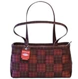 Review   / Original Seatbelt Bag Large Satchel Maroon Plaid