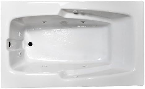 Almond Estora Acrylic Whirlpool Bathtub from the Holsom Collection 60 x 36 x 21.5